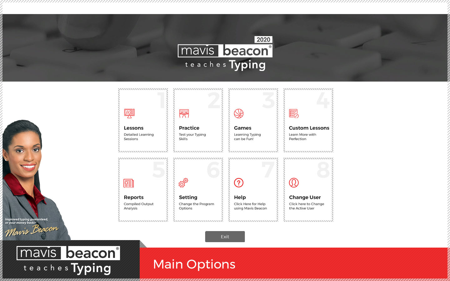 Screenshot of Mavis Beacon Teaches Typing: Version 8 (Windows